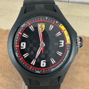 Vintage Ferrari watch by Scuderia Ferrari watch Black, Yellow and Red by Movado